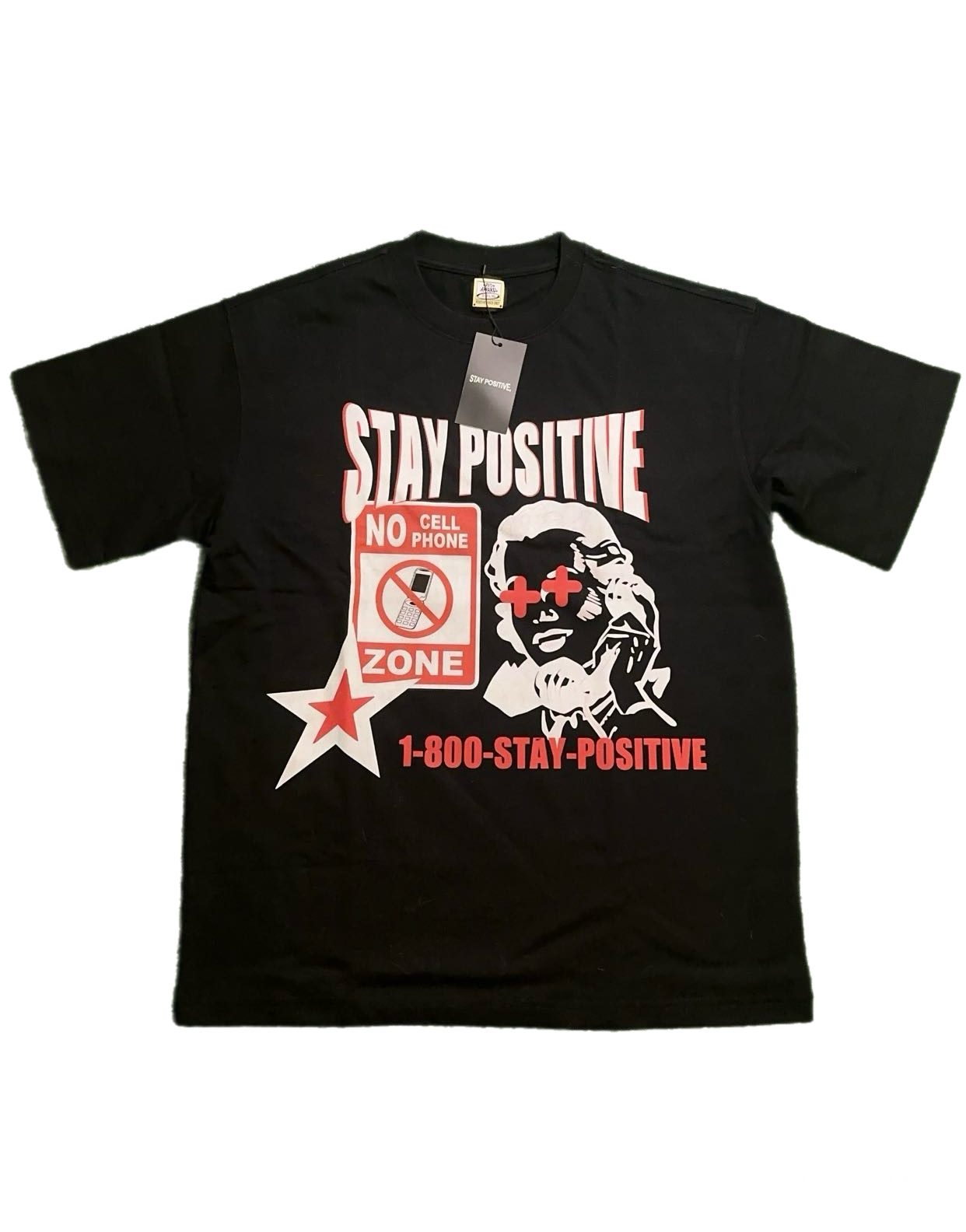Stay Positive "No Cell Phone" Tee