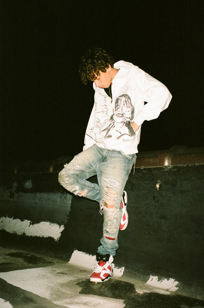 "Distorted" Zipup Hoodie